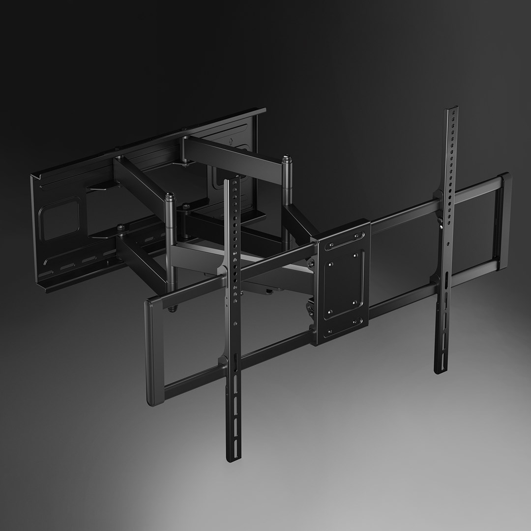 Mbajtëse muri për TV Maclean MC-482, 60-120", VESA 900x600, 120 kg, të zeza