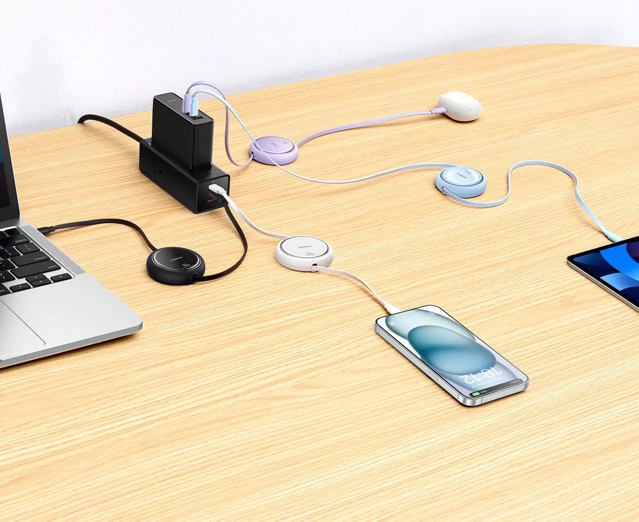 Kabllo USB Baseus Free2Draw Mini, USB C në USB C, 1m, 100W, e bardhë