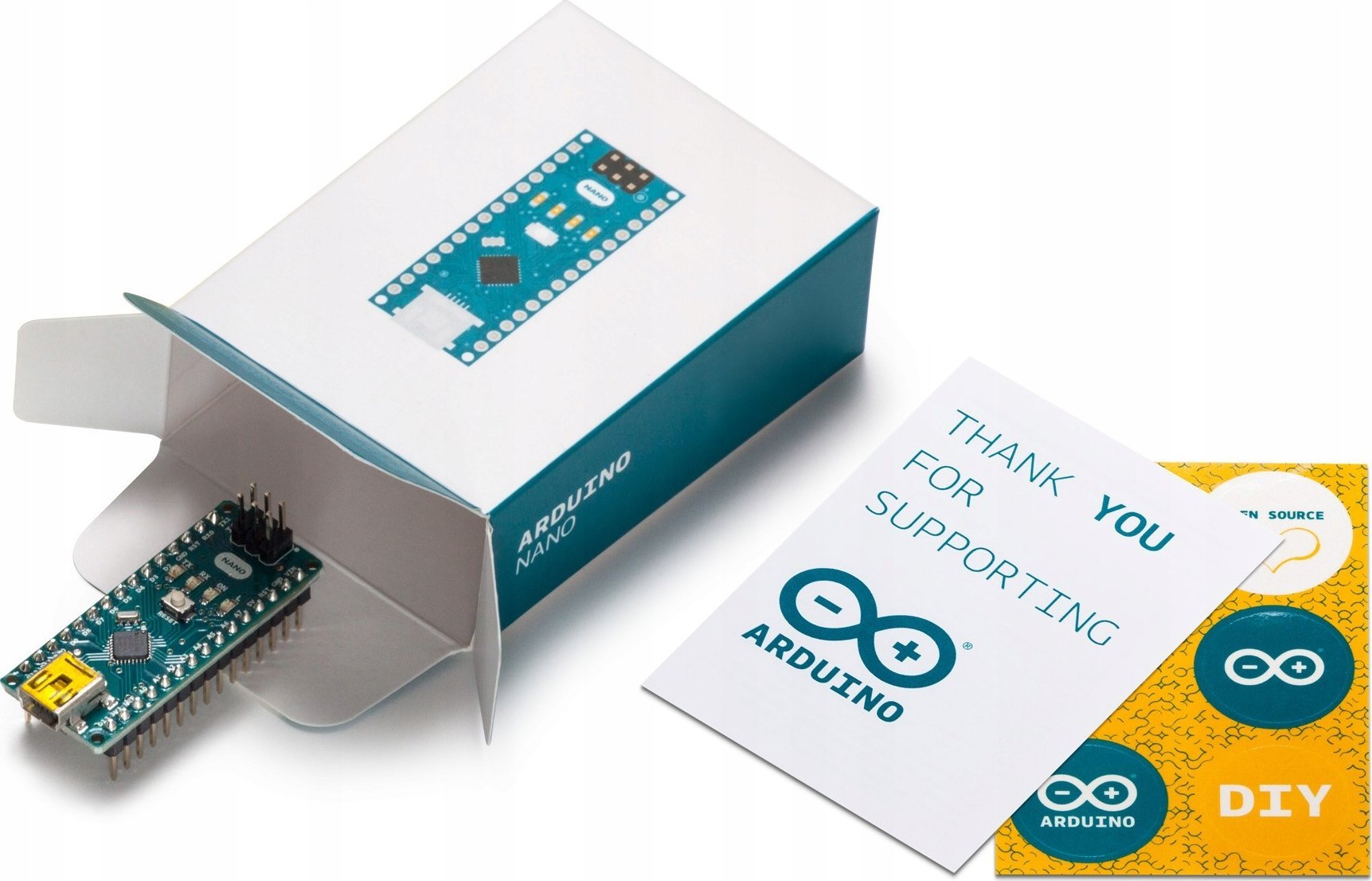 Pllakë mikrokontrolleri Arduino Nano, USB, 14 pin I O, blu