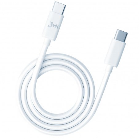 Kабел USB 3MK USB-C во USB-C, 2 m, бел