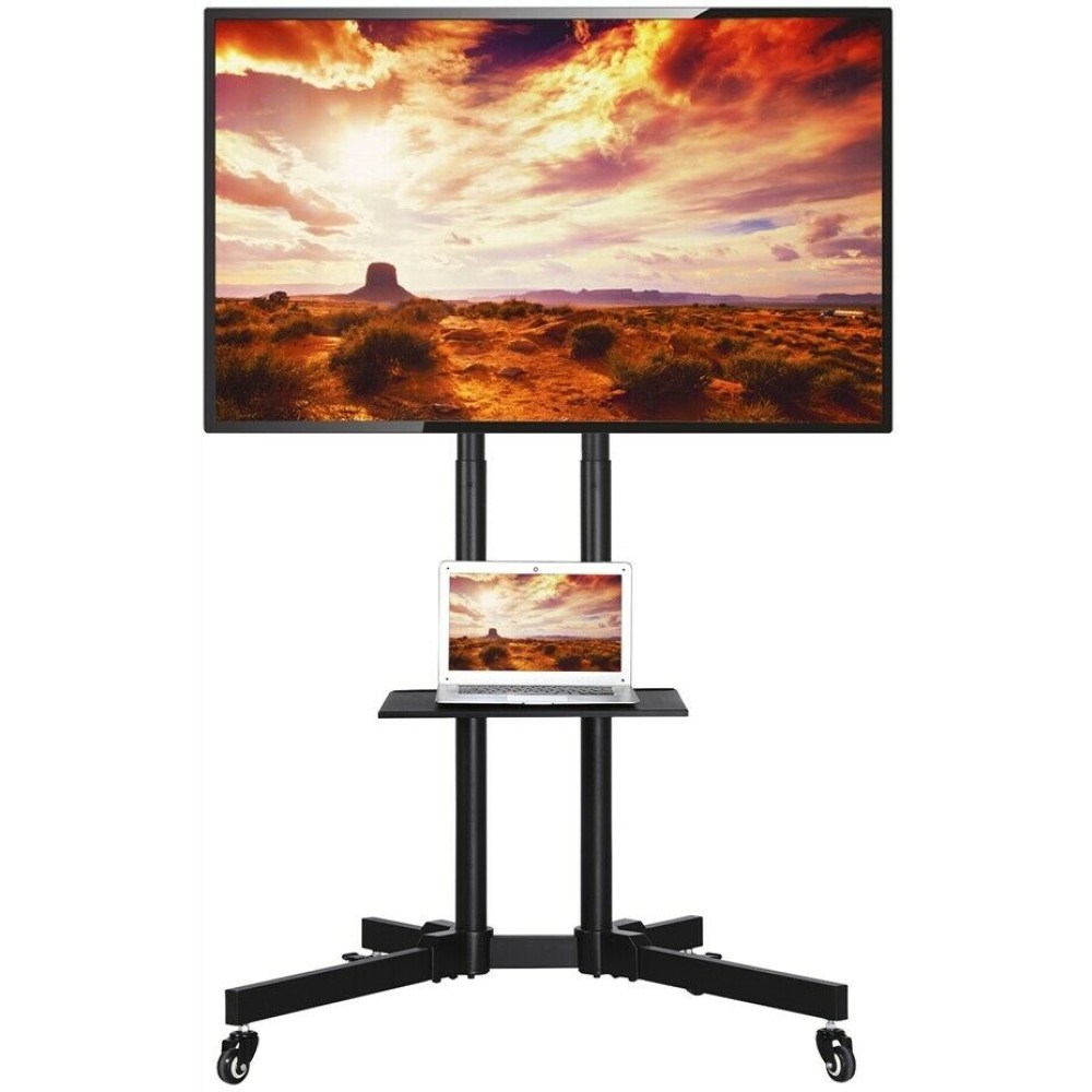 Karrocë dyshemeje për TV LCD/LED/Plasma, 37-70", 50 kg, e zezë