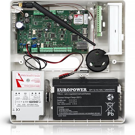 Pllakë kryesore alarmi Satel VERSA Plus, modul komunikimi, sirenë e integruar