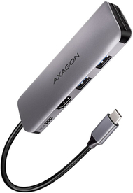 Hub multifunksional AXAGON, USB 3.2 Gen1, 2x USB-A, HDMI, SD / microSD, PD 100W