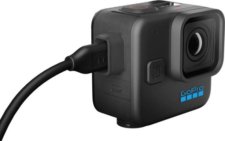 Kapak USB rezistent ndaj motit GoPro, për HERO11 Black Mini, me portë USB-C, i zi