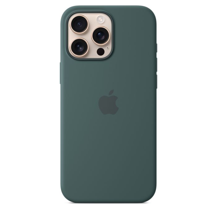 Apple iPhone 16 Pro Max Silicone Case with MagSafe, Lake Green (Seasonal)