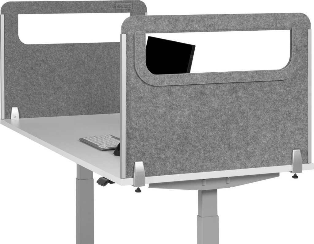 Panel anësor BakkerElkhuizen BNESSSALGYD60, akrilik, rrethor, gri