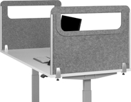 Panel anësor BakkerElkhuizen BNESSSALGYD60, akrilik, rrethor, gri