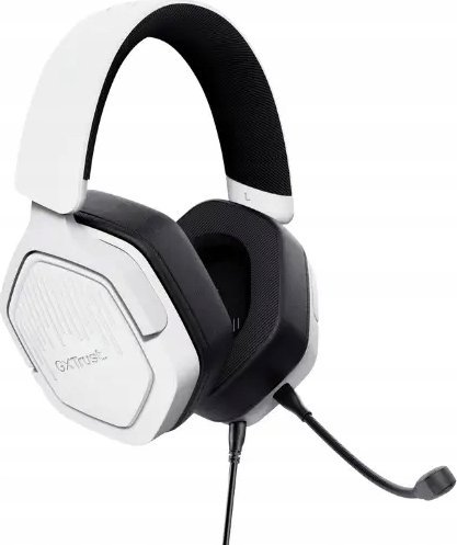 Kufje gaming Trust GXT492W Carus, me kabllo, 50mm, të bardha