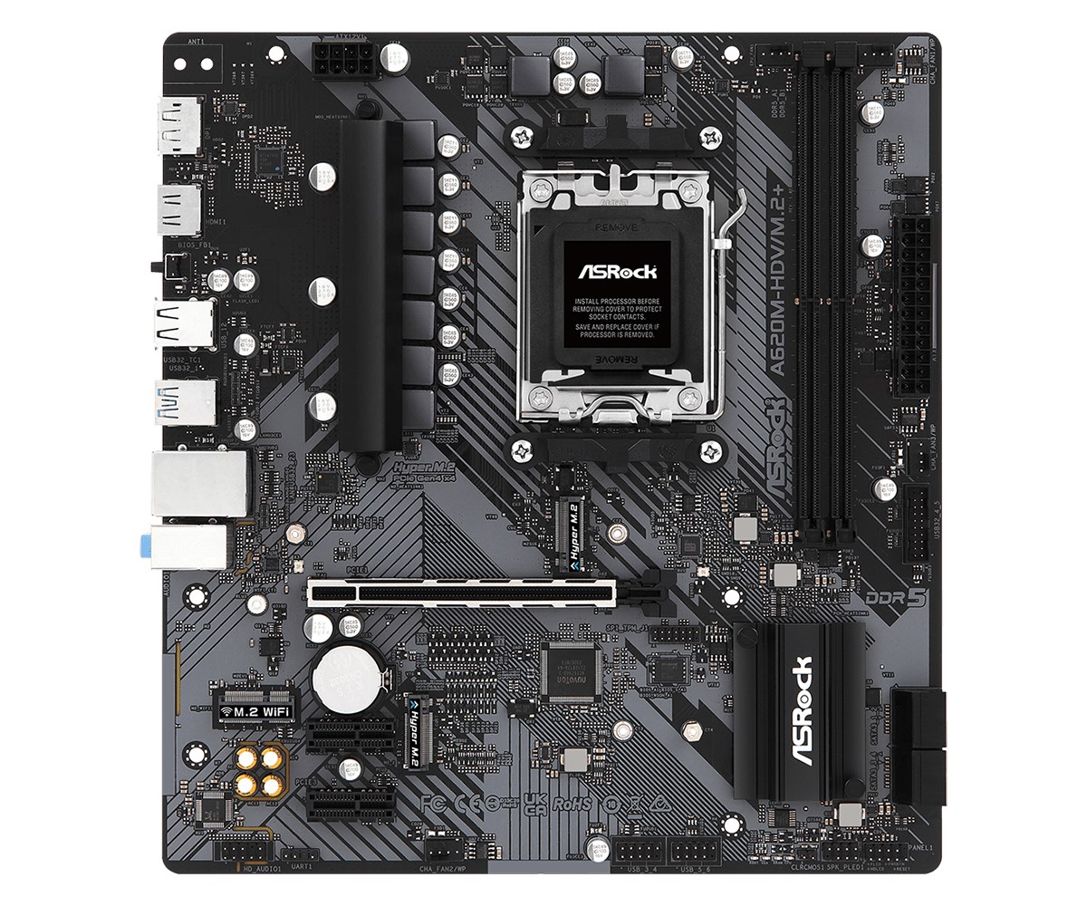 Pllakë amë Asrock A620M-HDV/M.2+ AMD A620 Socket AM5 micro ATX