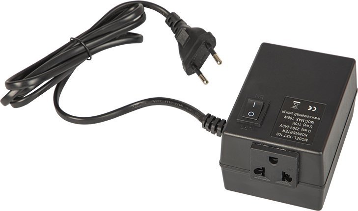 Конвертор на напон Конвертер Трансформер, 230V во 110V, 2 излеза, црн