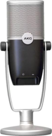 Mикрофон USB AKG Ara, кондензатор, 24-bit 96kHz, сино сребро
