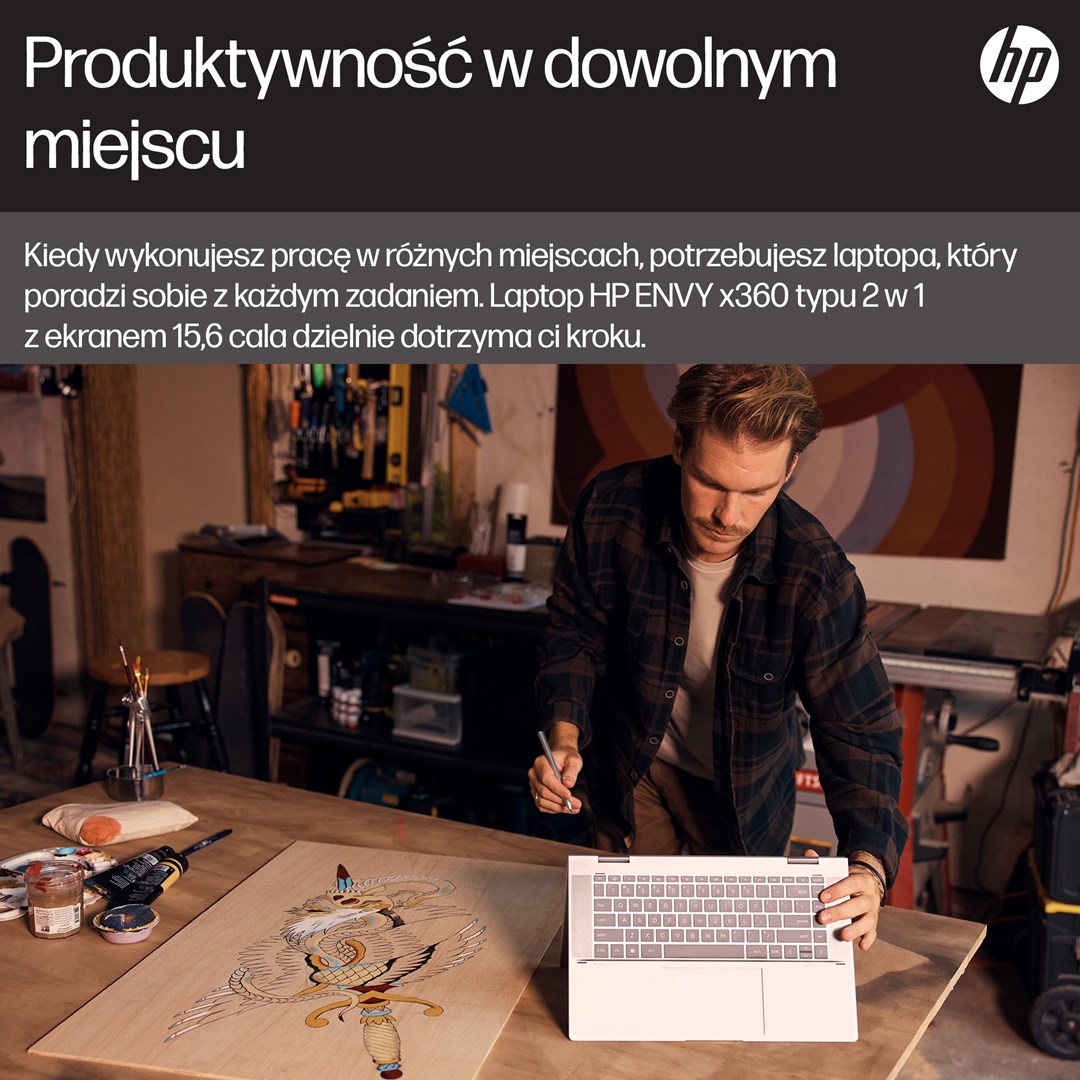 Laptop HP ENVY x360 15-fe0015nw , 15.6", Intel Core i5 1335U, 16 GB RAM, 512 GB SSD, i argjendtë