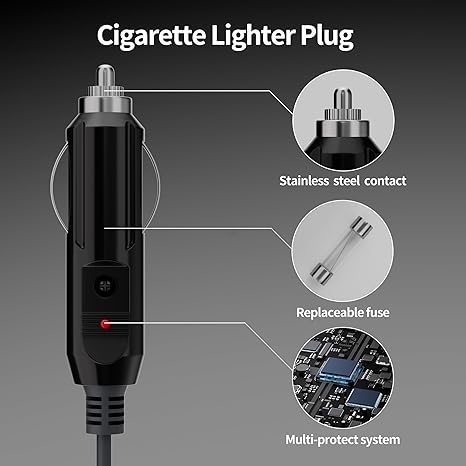 Karikues për veturë për Eazuse Starlink Mini, 3m, CIG-DC, i zi