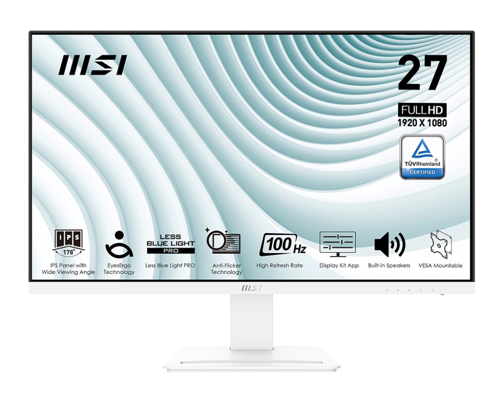 Monitor MSI PRO MP273AW, 27", Full HD, 100Hz, i bardhë