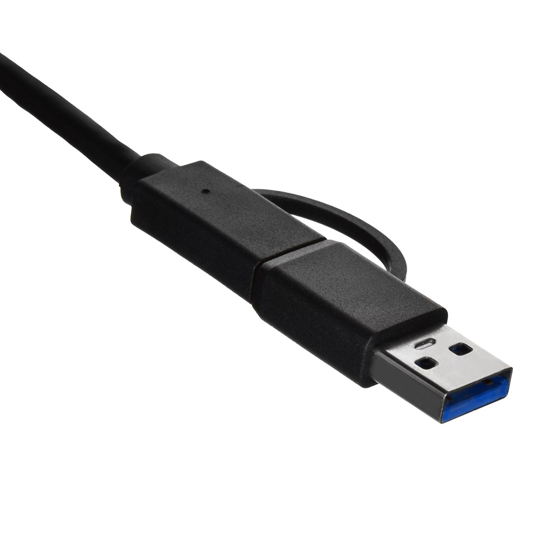 Përshtatës Unitek U1313C, USB-A/C në RJ45, 2.5 Gbps, i hirtë