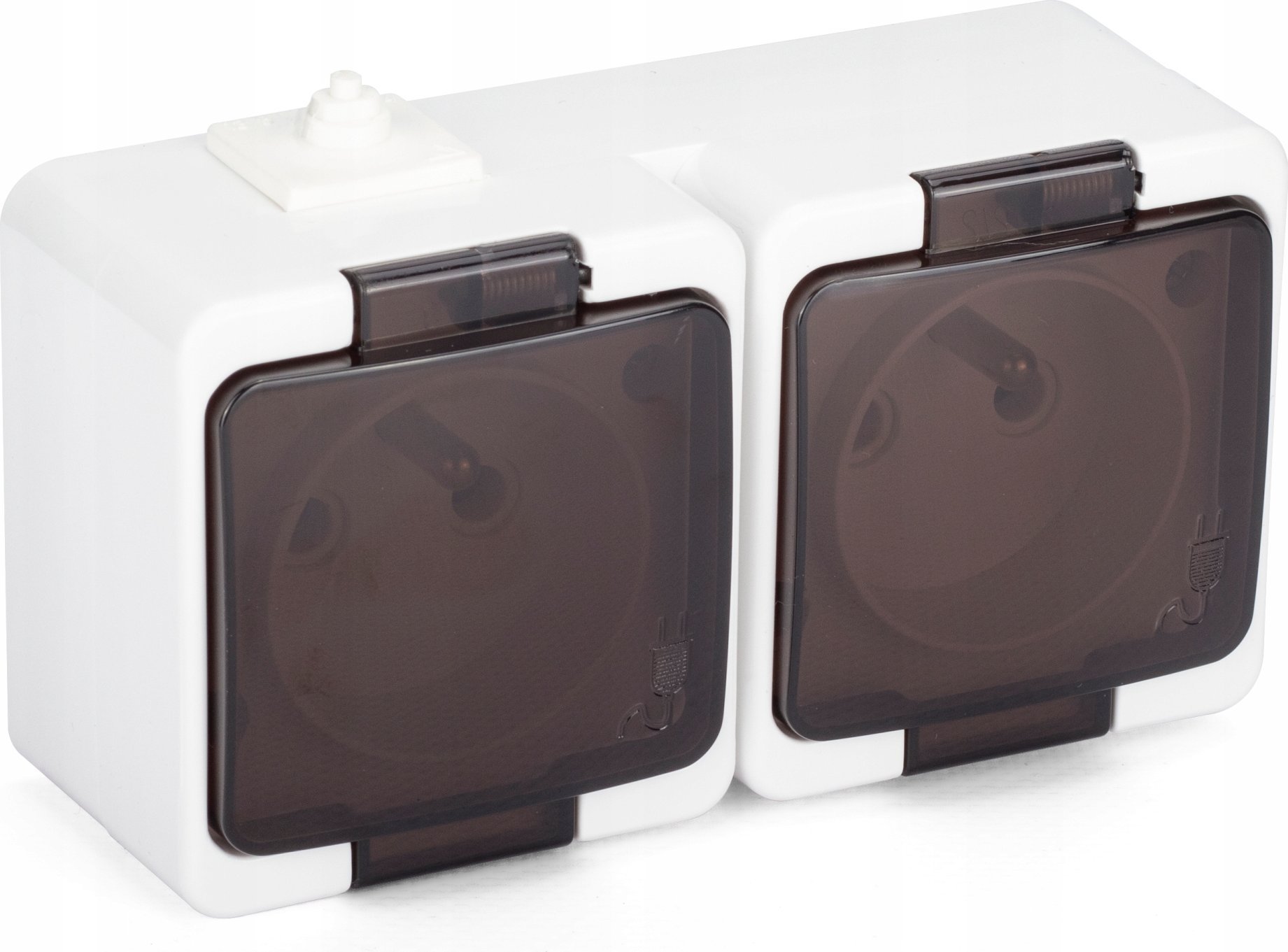 Prizë e dyfishtë Montis NT-6SL, 2P+E, IP44, e bardhë