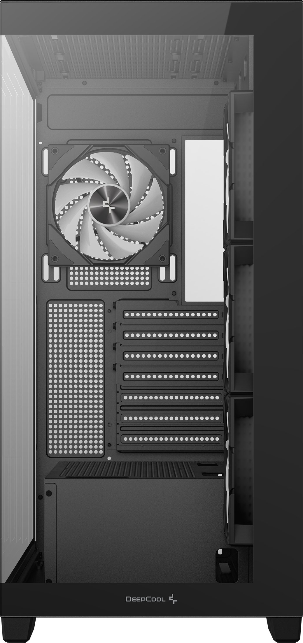 Kase kompjuteri DeepCool CG580 4F, MIDI Tower, 4x ventilator 120mm, e zezë