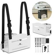 Mbajtës PC Maclean MC-116, deri 10 kg, i rregullueshëm, i bardhë