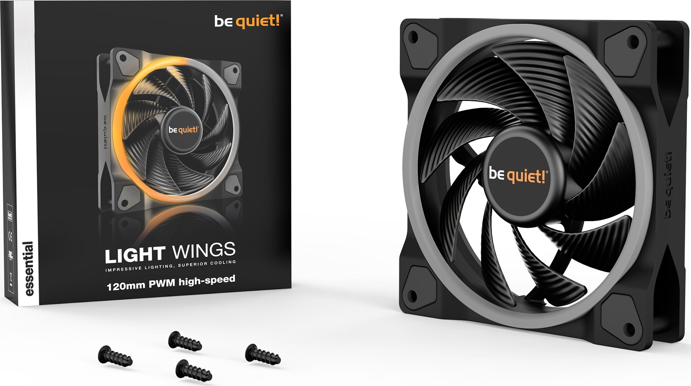 Ventilator PC be quiet Light Wings 120mm PWM, high speed, ARGB