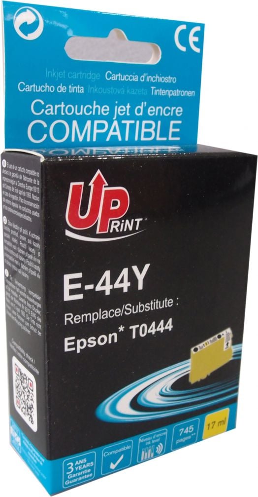 Patronë bojë Uprint Epson T0444, e verdhë