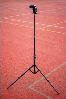 Stativ ndriçimi për fotografi, 220cm, i rregullueshëm, i zi