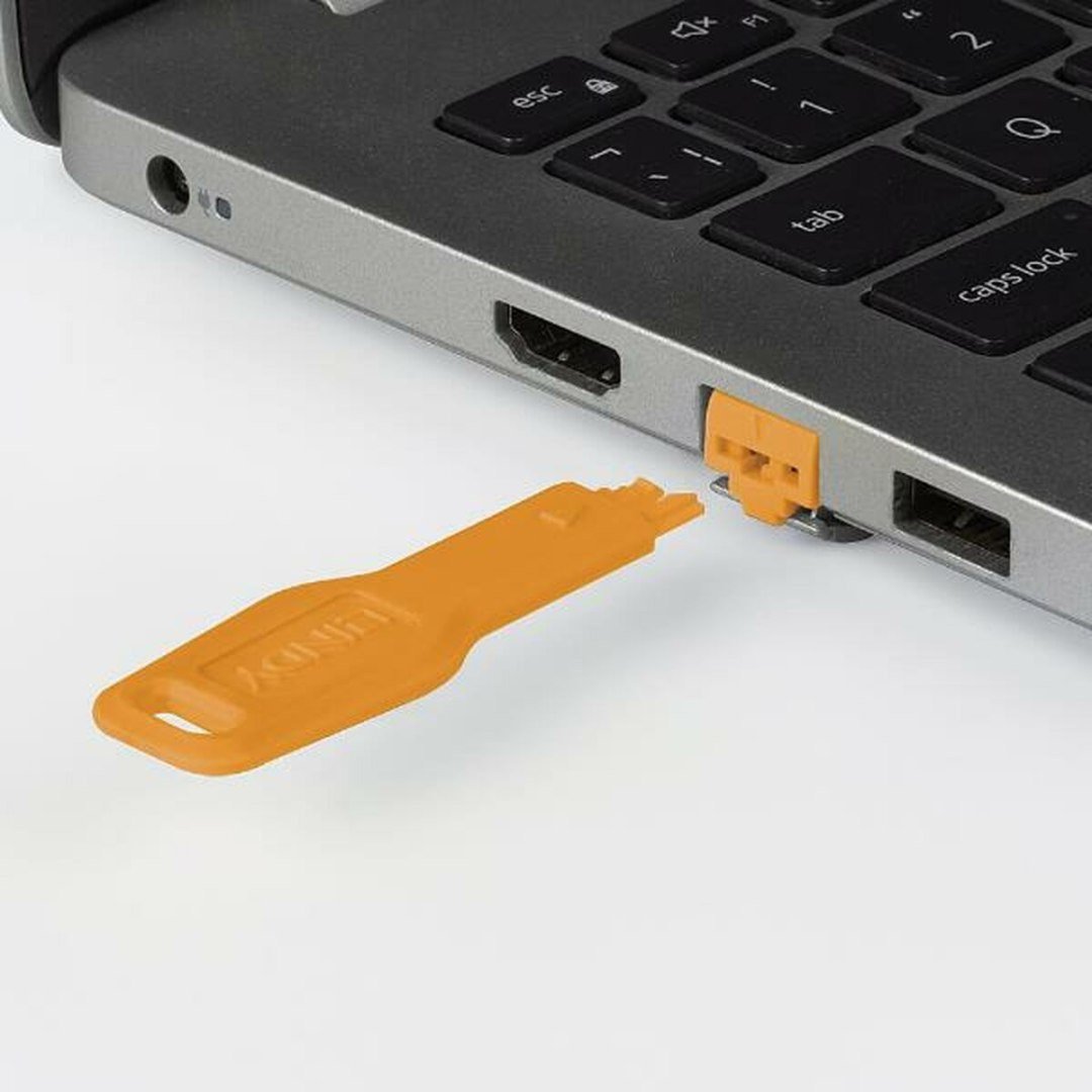 Çelës bllokues për portë RJ45, set sigurie, portokalli