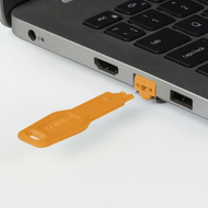 Заклучувачки клуч за RJ45 порта, безбедносен сет, портокалов