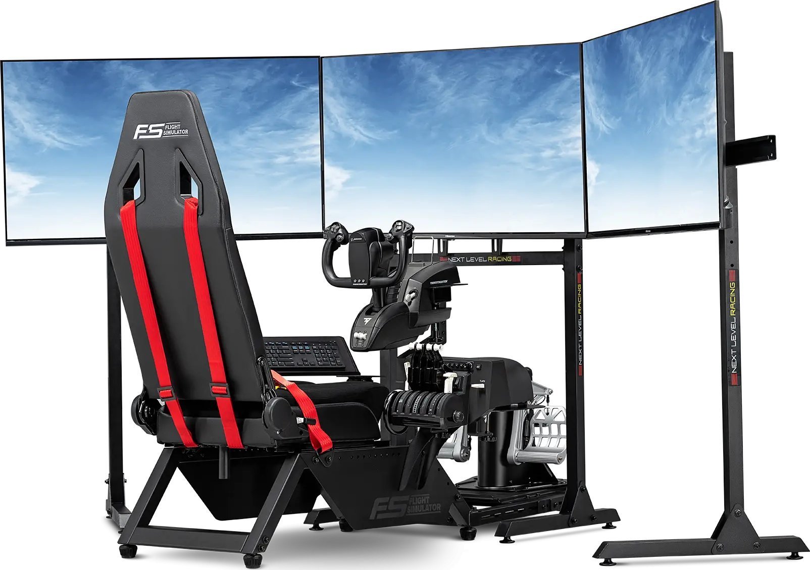 Stendë simulimi fluturimi Next Level Racing Flight Simulator Stand, i rregullueshëm, strukturë e qëndrueshme, e zezë