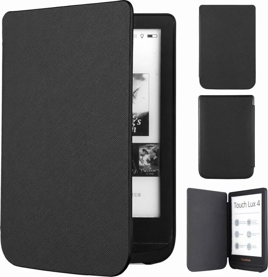Паметен капак Strado за PocketBook Touch Lux 4/5 627/616/628, функција wake sleep, црн