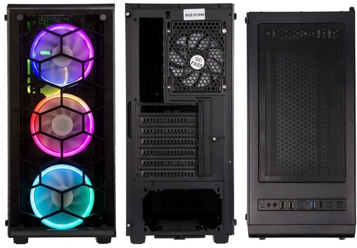 Kasë Kolink Observatory RGB Midi-Tower Tempered Glass, e zezë