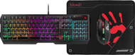 Set gaming A4Tech Bloody B1700, tastierë dhe mi me kabllo, mousepad, i zi