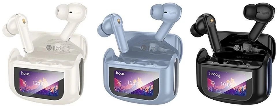 Kufje wireless in ear Hoco EQ21, TWS ANC ENC, ekran me prekje, të bardha