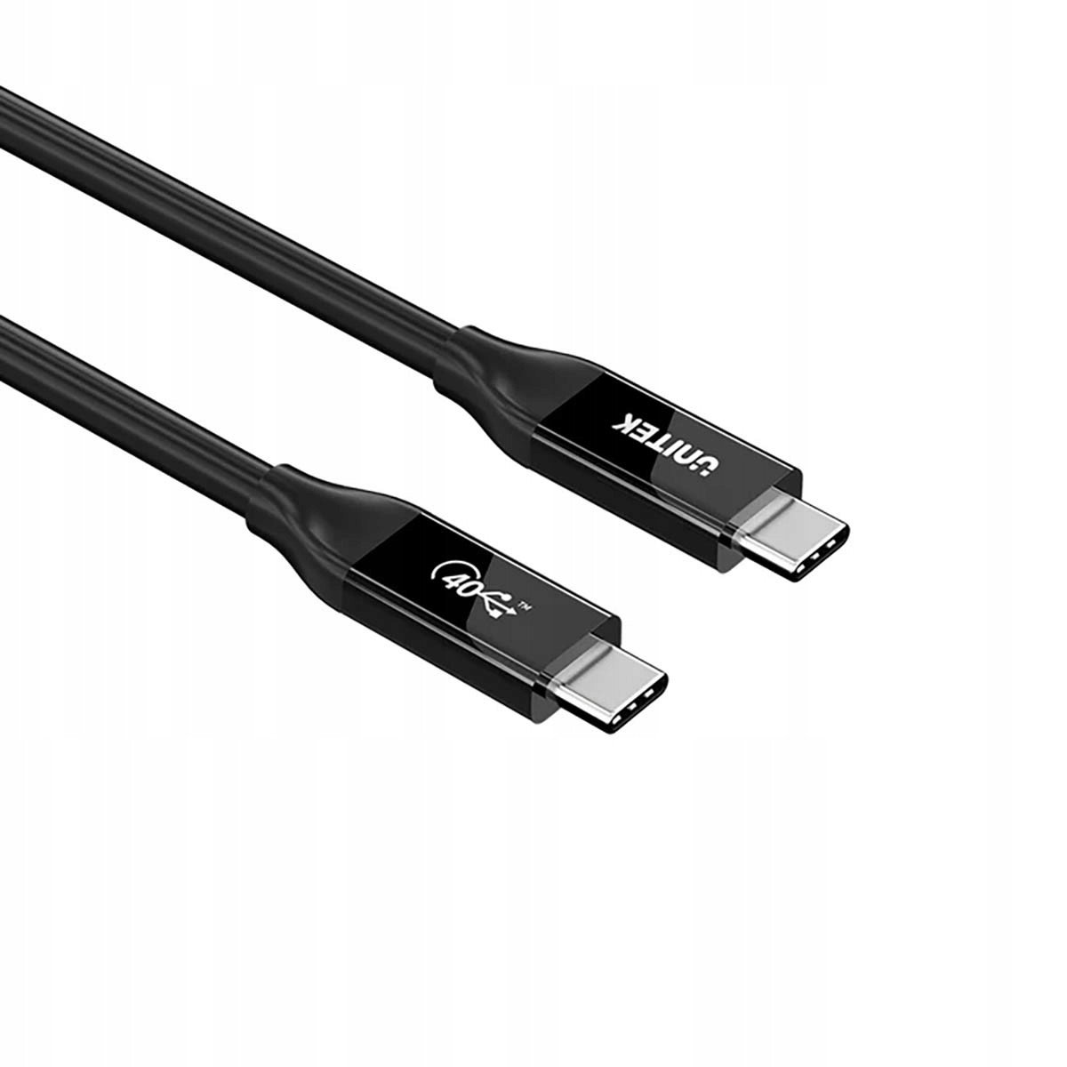 Кабел USB C Unitek USB 4.0, 2m, 100W PD, 40 Gbps, црн