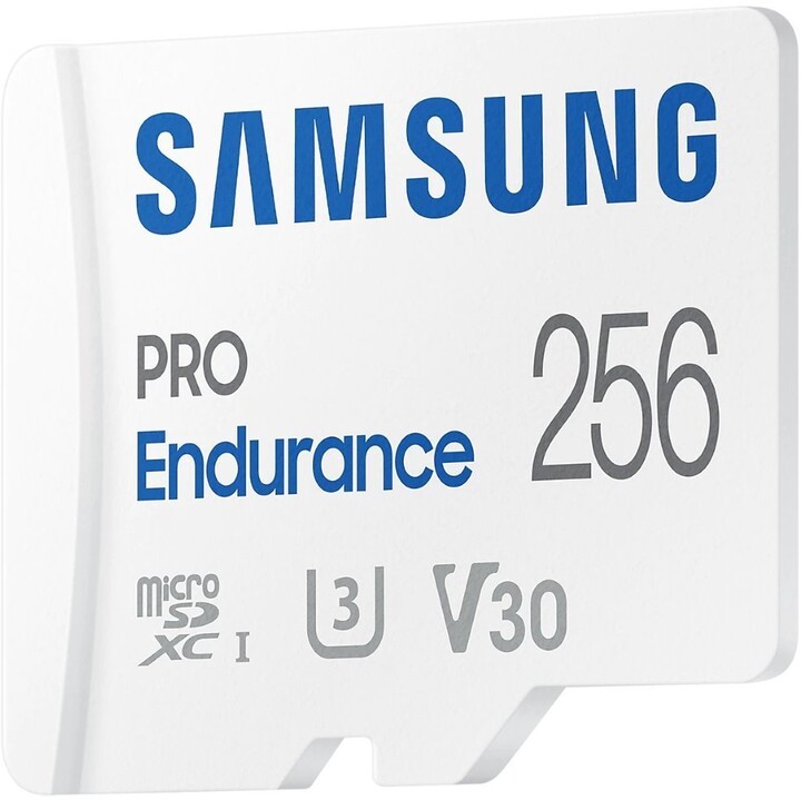 Kartë memorie Samsung Micro SDXC 256GB PRO Endurance UHS-I U3 (Class 10) + përshtatës SD