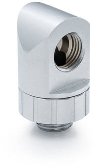 Здолжување 90 степени за ладење со вода Bitspower Artemis Rotary, Sandblast Silver