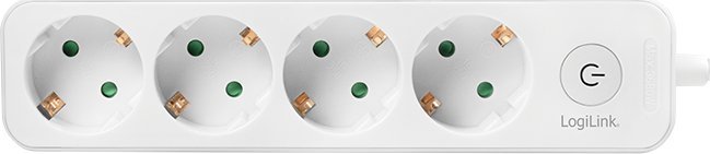 Продолжен кабел LogiLink LPS245, 4 приклучоци, 1.5 m, бел