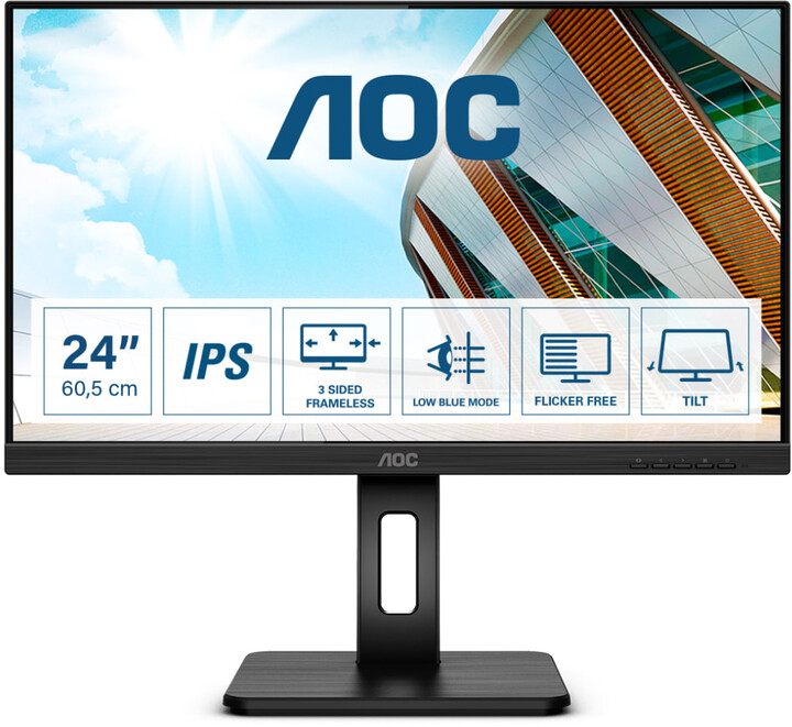 Monitor AOC Q24P2Q - LED, 23.8", QHD, i zi