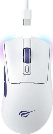 Безжичен гејминг глушец Havit MS966WB, 7 копчиња, батерија 500mAh, бел