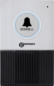 Zile dere wireless Geemarc DOORBELL595ULE, sistem interkomi, për persona me dëgjim të dobët, e zezë