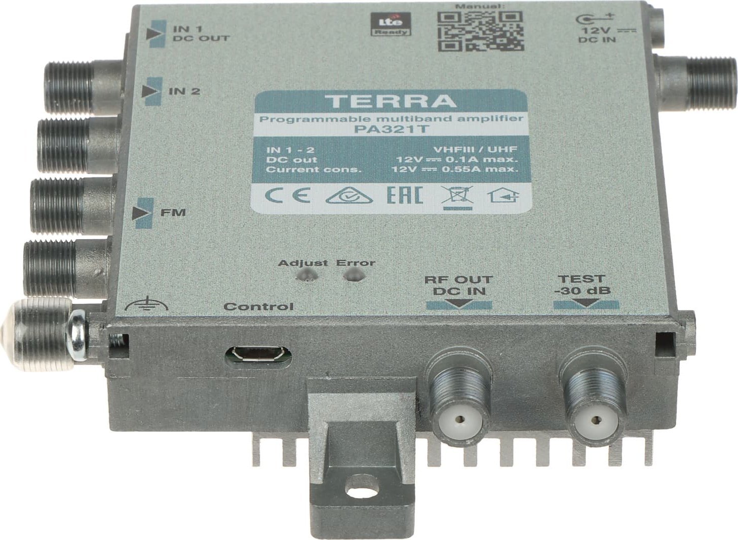 Përforcues antene Terra PA-321TP, multi band, i programueshëm, gri