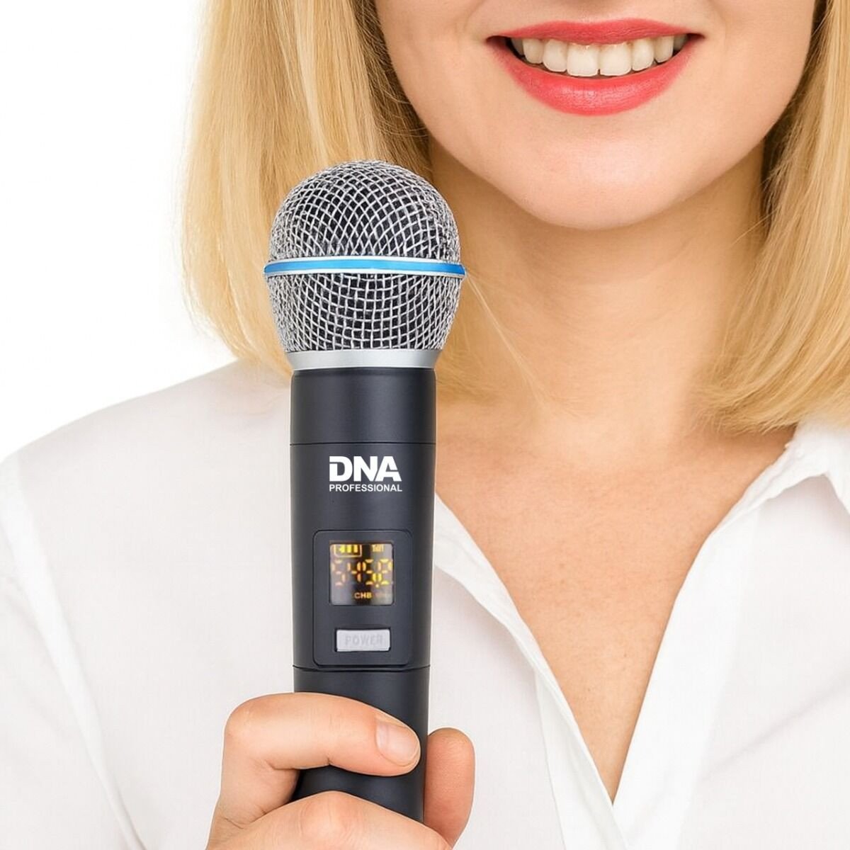 Sistem mikrofoni pa tela DNA BAT Dual Vocal Set, UHF 518–542 MHz, 2 mikrofona dore, i zi