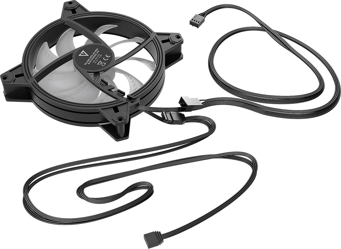 Ventilator ARGB Volcano Apex 140, 140mm, reverse, i zi
