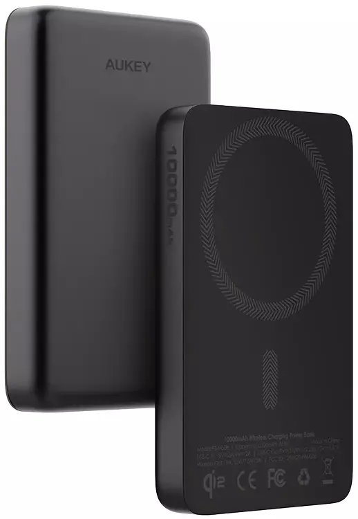Power bank Aukey PB-MS08, 10000mAh, kompakt, gri