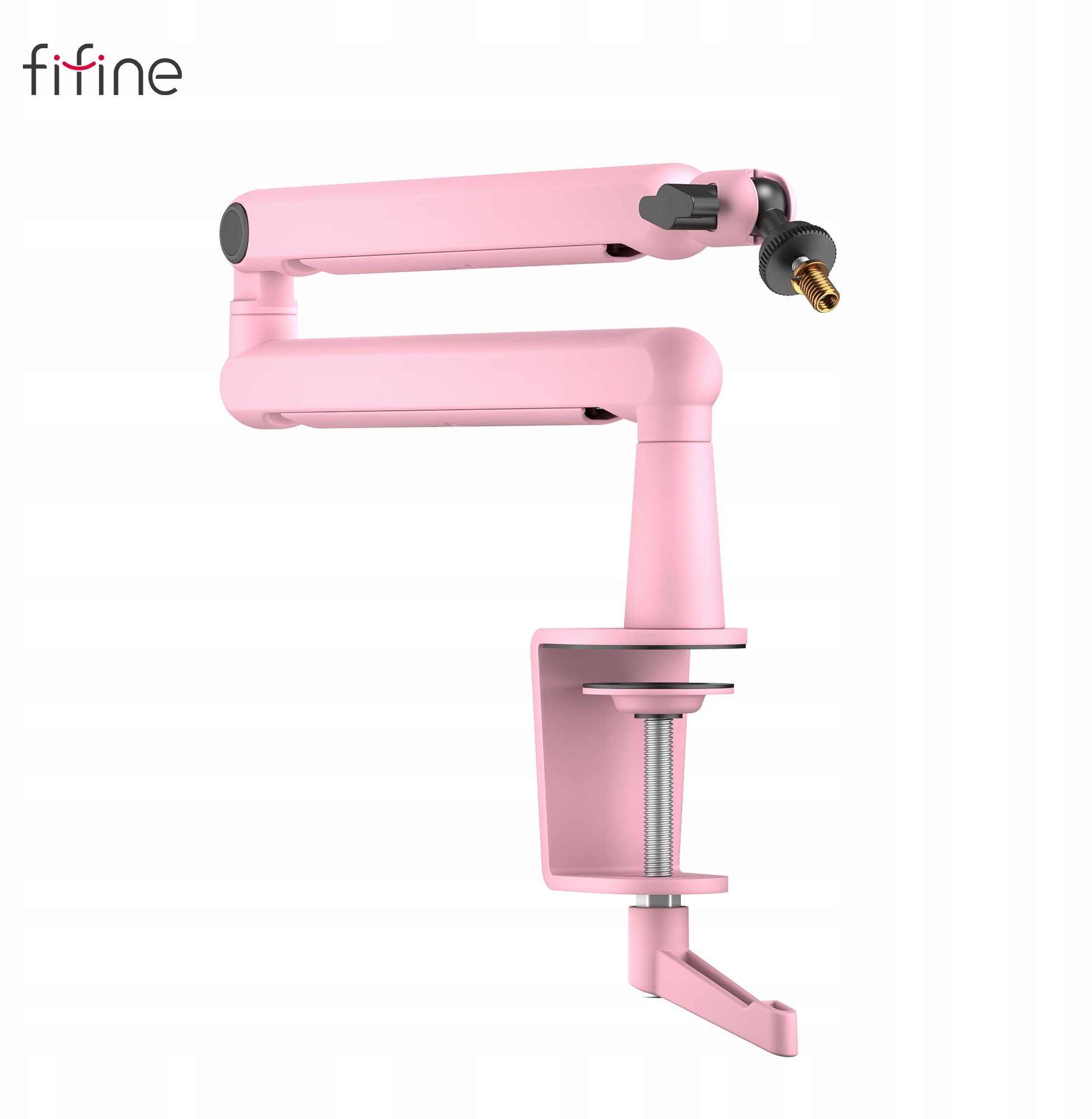 Stativ tavoline për mikrofon Fifine BM88, krah metalik rregullues, deri 1.5 kg, rozë