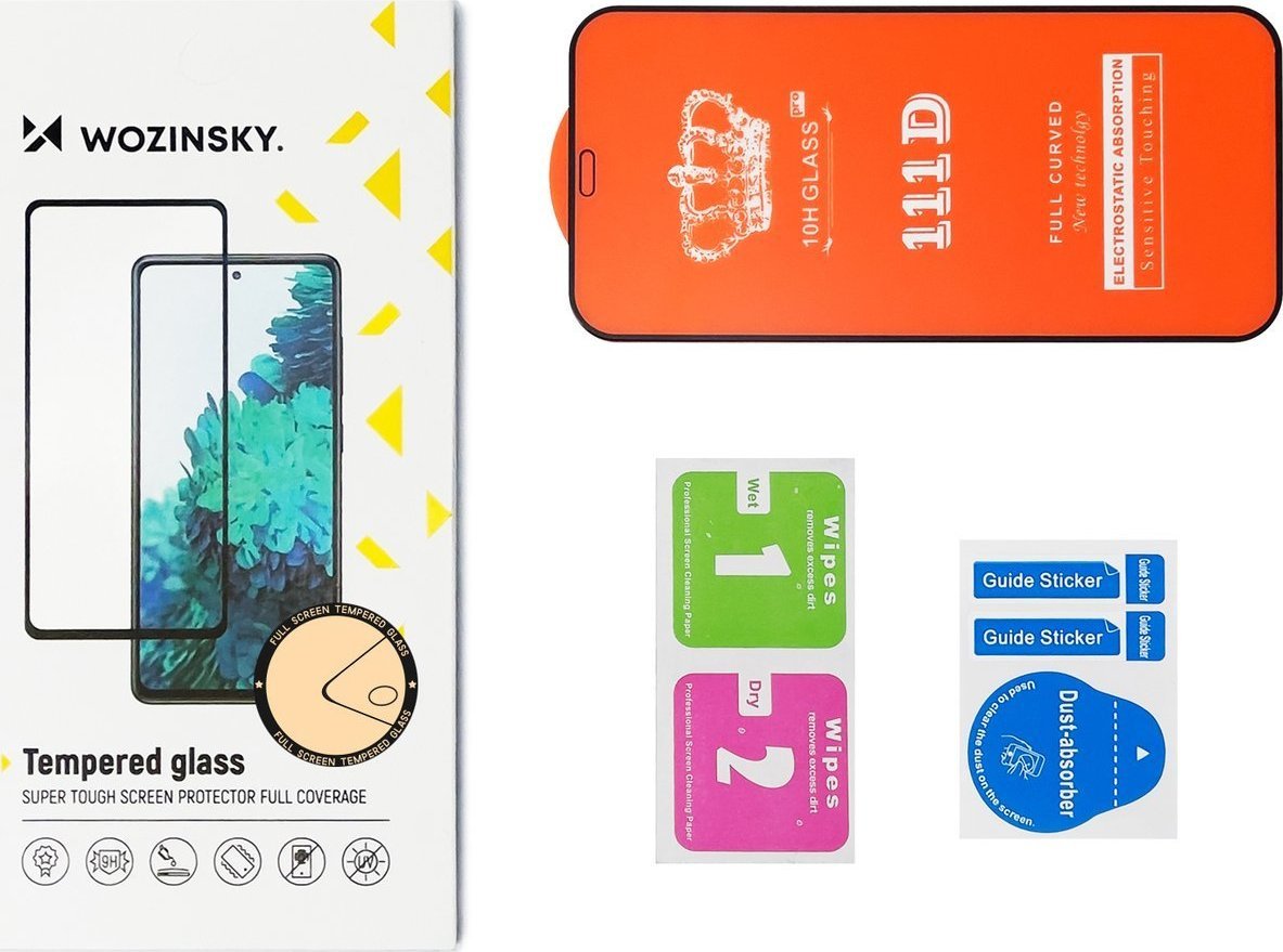 Stakllë mbrojtëse Wozinsky Super Durable Full Glue për Motorola Moto G62, Case Friendly, e zezë