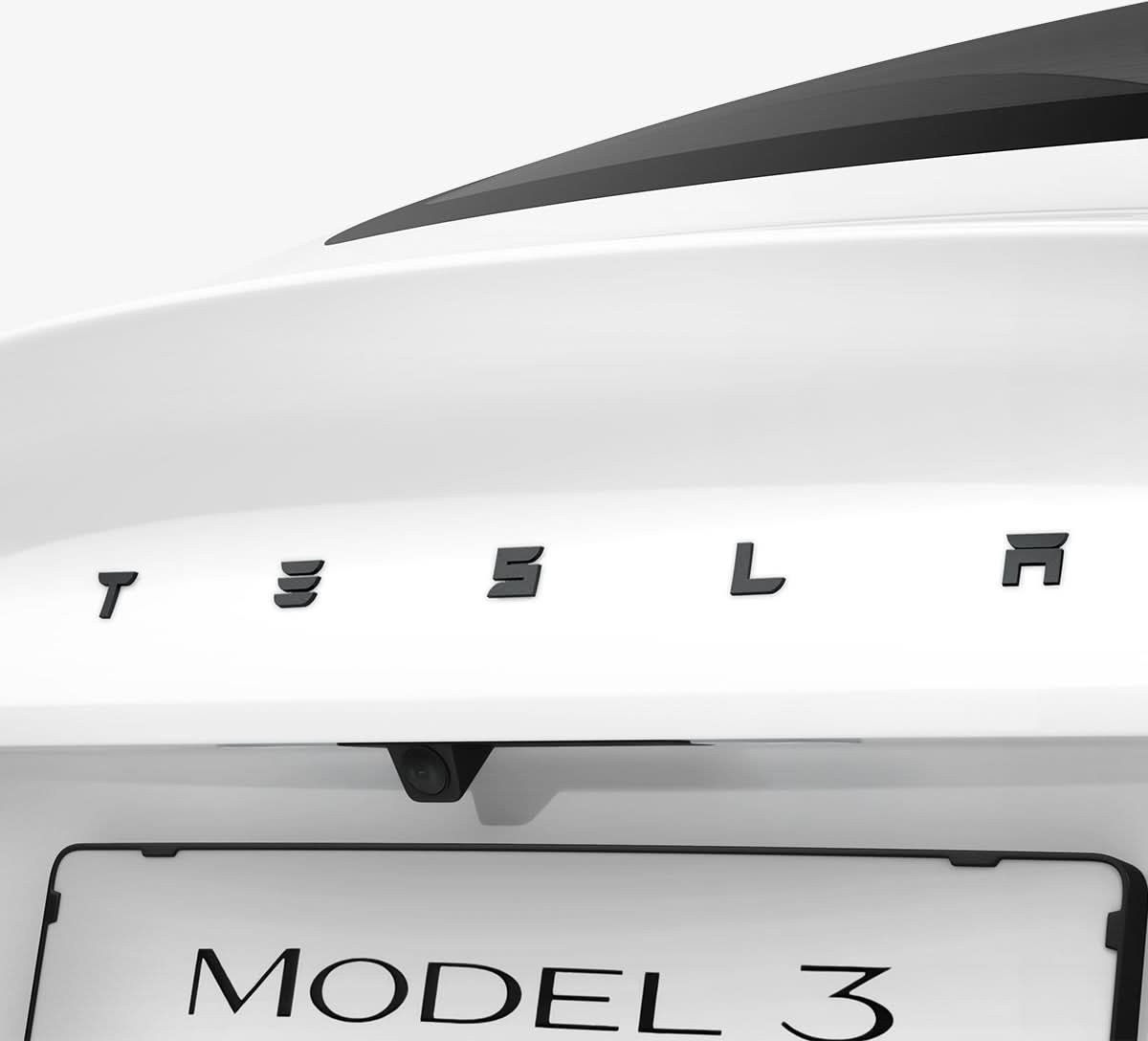 Mbulesë emblemë Spigen, Tesla Model 3 2024, mbulim i plotë, e zezë