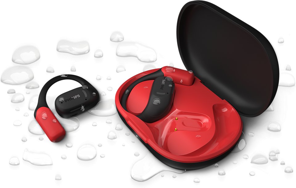 Kufje sportive Philips TAA6709, true wireless open ear, IP55, të zeza
