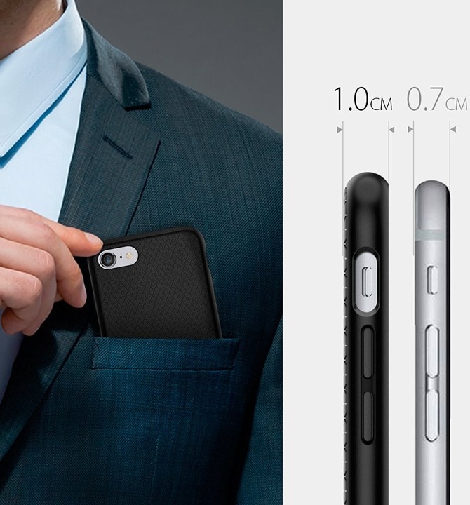 Mbështjellës Spigen Liquid Armor për iPhone 7, i zi