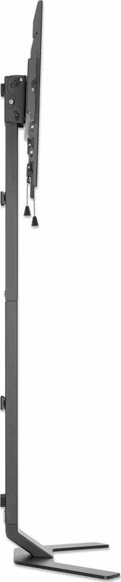 Stendë dyshemeje për TV Manhattan, 37" 55", ultra e hollë, metalike e zezë