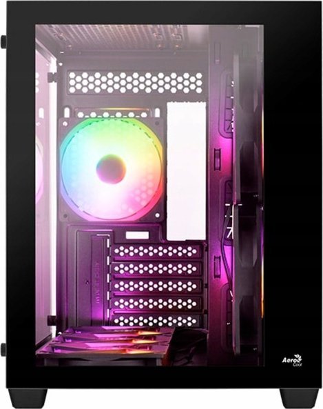 Kuti kompjuteri Aerocool Dryft Mini V2, Mini Tower Micro ATX, 6 ventilatorë RGB, e zezë